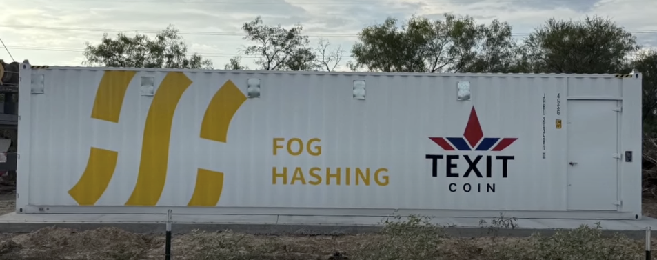 Texit container site at Fog Hashing